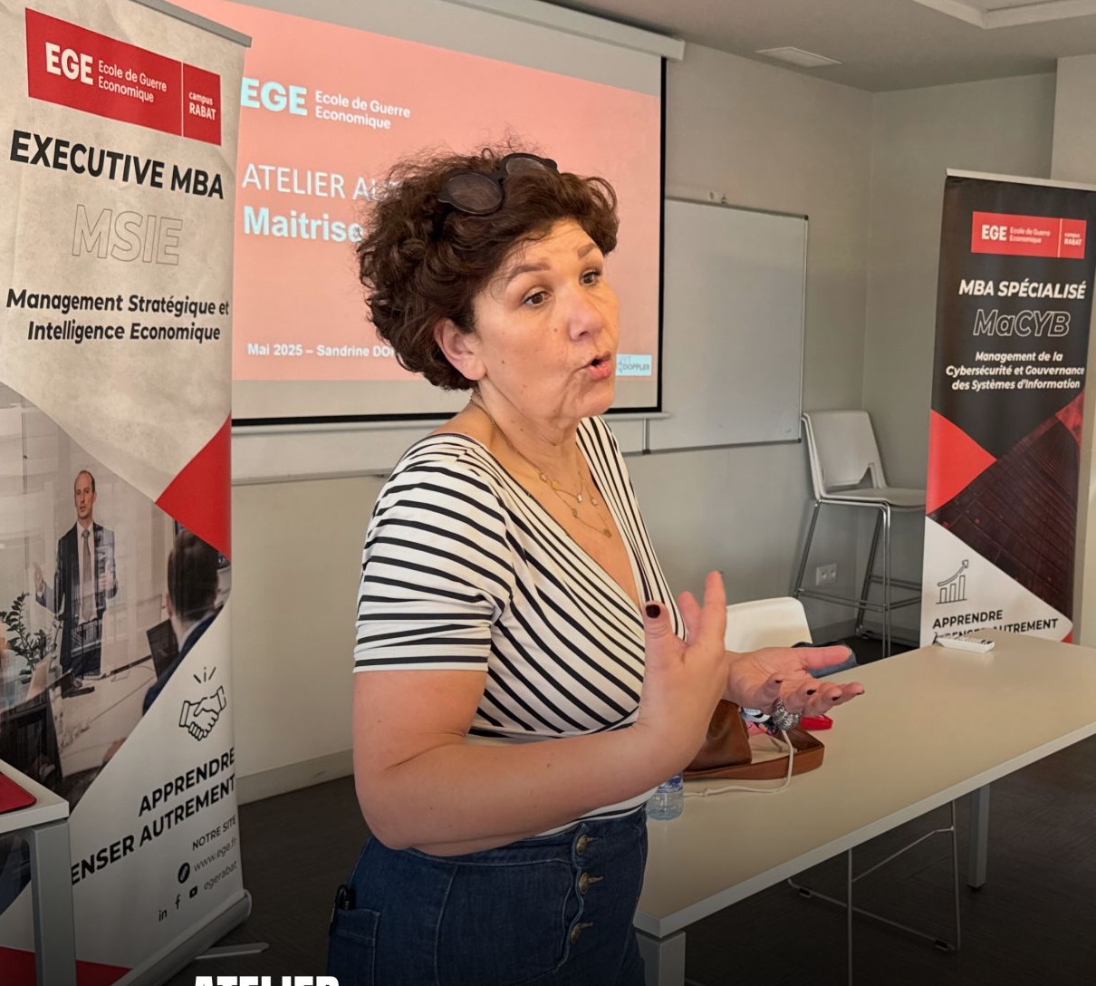 Sandrine Doppler en intervention EGE - formation executive et intelligence économique